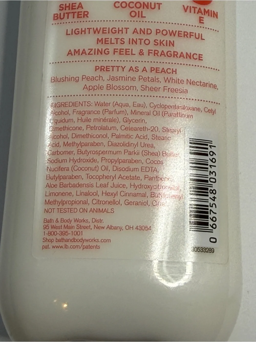 Bath & Body Works Pretty as a Peach Body RETIRED SCENT Body Lotion